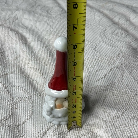 Vintage Porcelain Santa's Full Head Bell Christmas Ornament - Picture 3 of 5